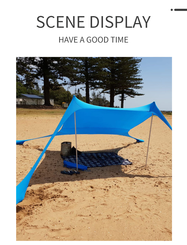 Cheap Goat Tents UPF 50+ Light Sunshade Pop Up Beach Tent, Portable Premium Camping Outdoor Shade Beach Tent Sun Shelter With Sand Shovel   